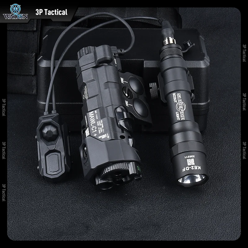 Linterna táctica WADSN SF M600DF 1400 lúmenes luz blanca MAWL rojo verde azul punto Aimming IR relleno luz Airsoft Accesorios - imagen 2