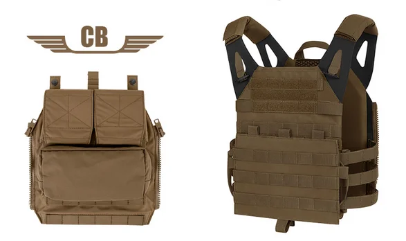 Jpc2.0 conjunto de chaleco táctico de armadura con Panel trasero, sistema MOLLE, chaleco ligero - imagen 4