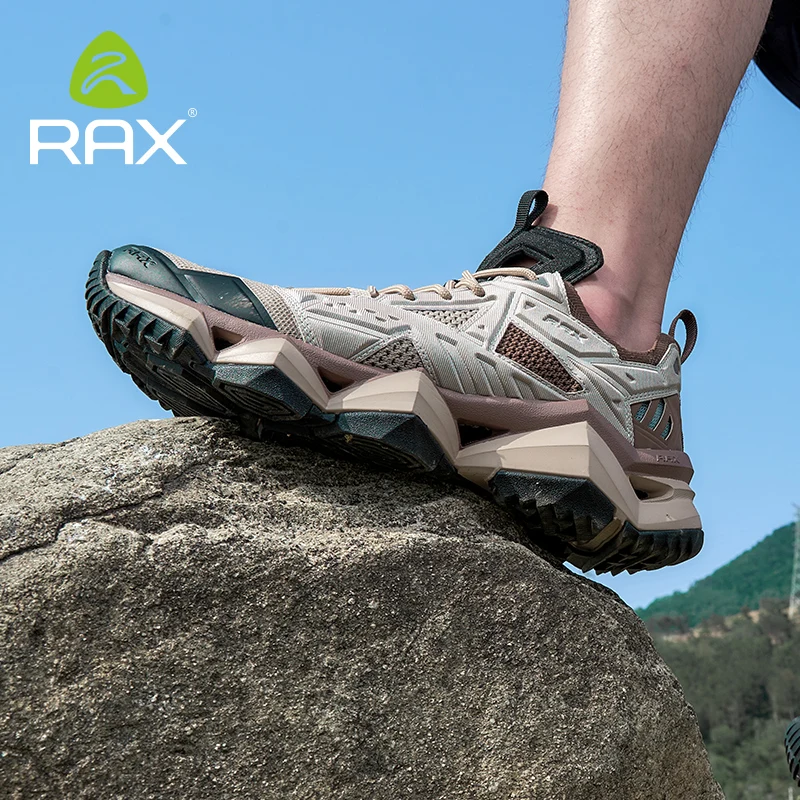 Rax zapatos de senderismo para hombre, botas de caza transpirables, Zapatillas de malla para deportes al aire libre, zapatos de Trekking casuales de montaña ligeros - imagen 3