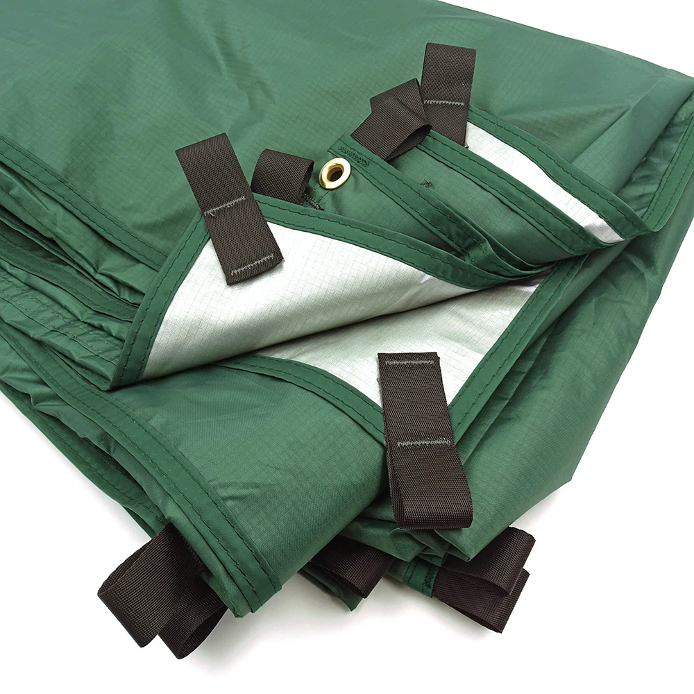 Tienda de campaña impermeable con 19 puntos para colgar, lona de supervivencia, refugio solar, toldo de sombra para mochilero al aire libre, toldo para acampar, sombrilla 4x4m, 4x3m, 3x3m - imagen 3