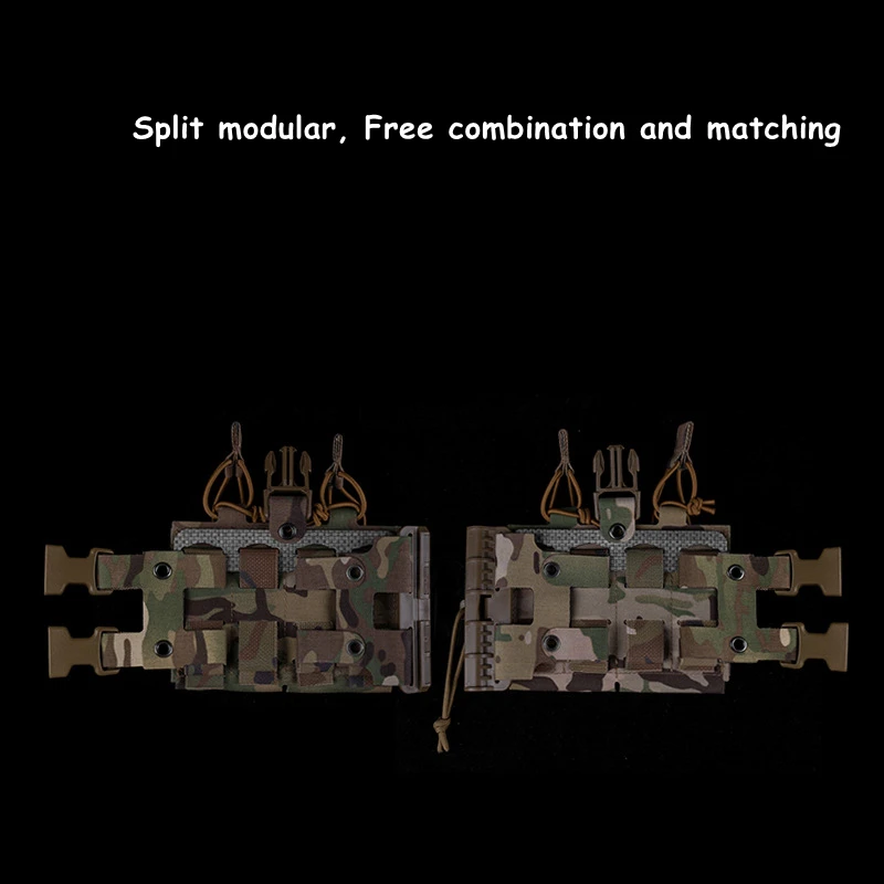 Conjunto de aparejo de pecho para caza al aire libre, chaleco Modular multifunción que se adapta a accesorios MOLLE, aparejo deportivo táctico para Paintball Airsoft - imagen 5