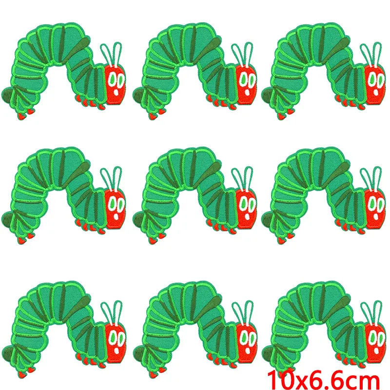 10 unids/lote lindo parche de animales parches para planchar para ropa parches bordados de dibujos animados en ropa parches de rayas con insignias de hierro - imagen 5