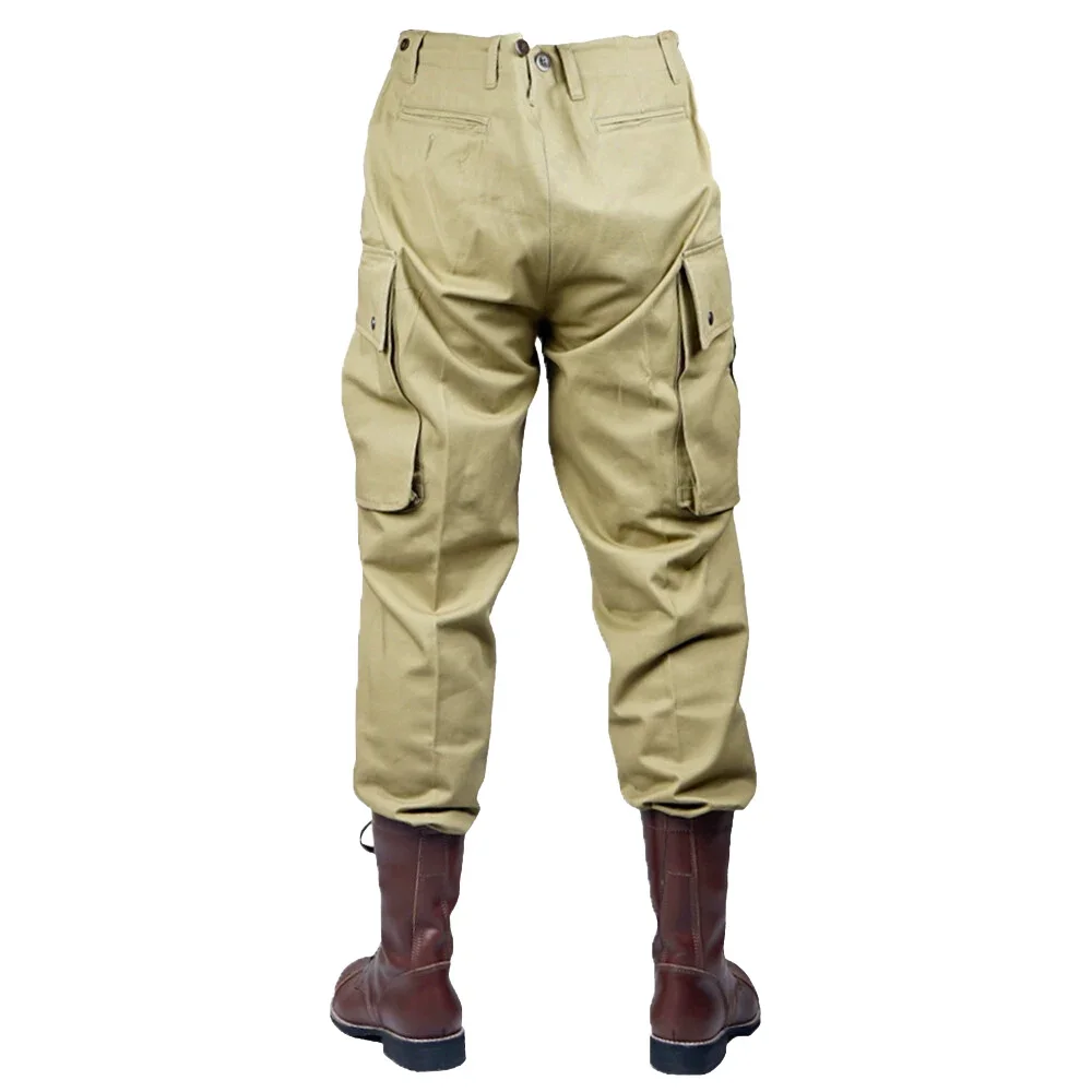 Pantalones paracaidista WW2 US M42 caqui algodón tácticos - imagen 3