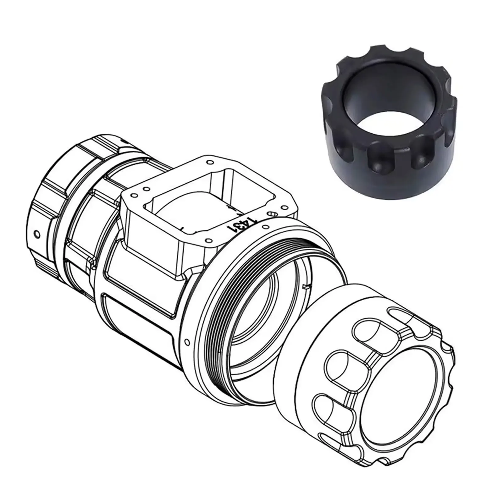 SOTAC-GEAR-Juego de herramientas de desmontaje de PVS-14 de visión nocturna táctica, llave de instalación, extracción para PVS14 BNVD1431 DTNVS Abmod3 - imagen 5