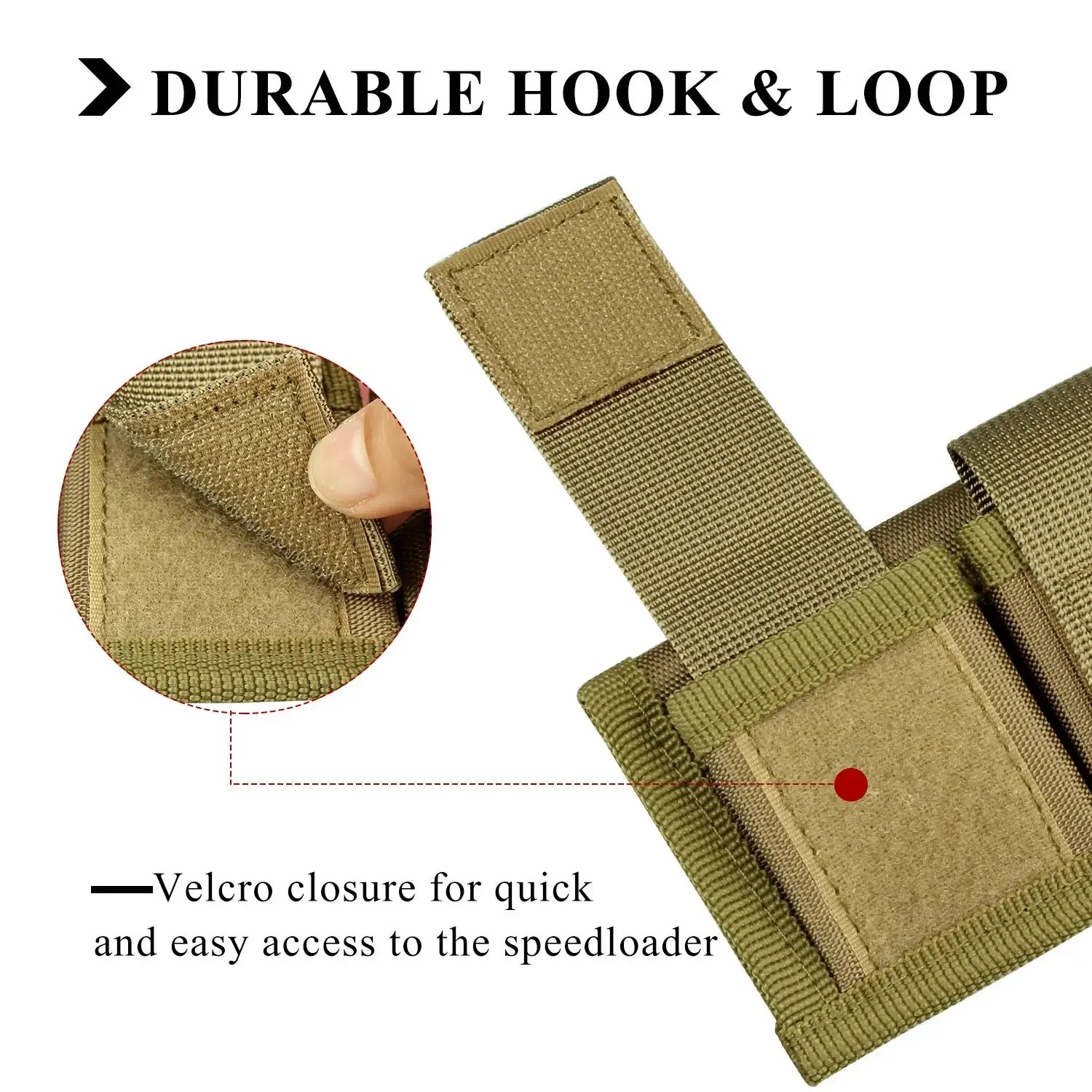 Funda para cinturón de cargador de velocidad de revólver de nailon doble, soporte Universal para accesorios de recarga especial.38.357.44.45 Colt - imagen 2