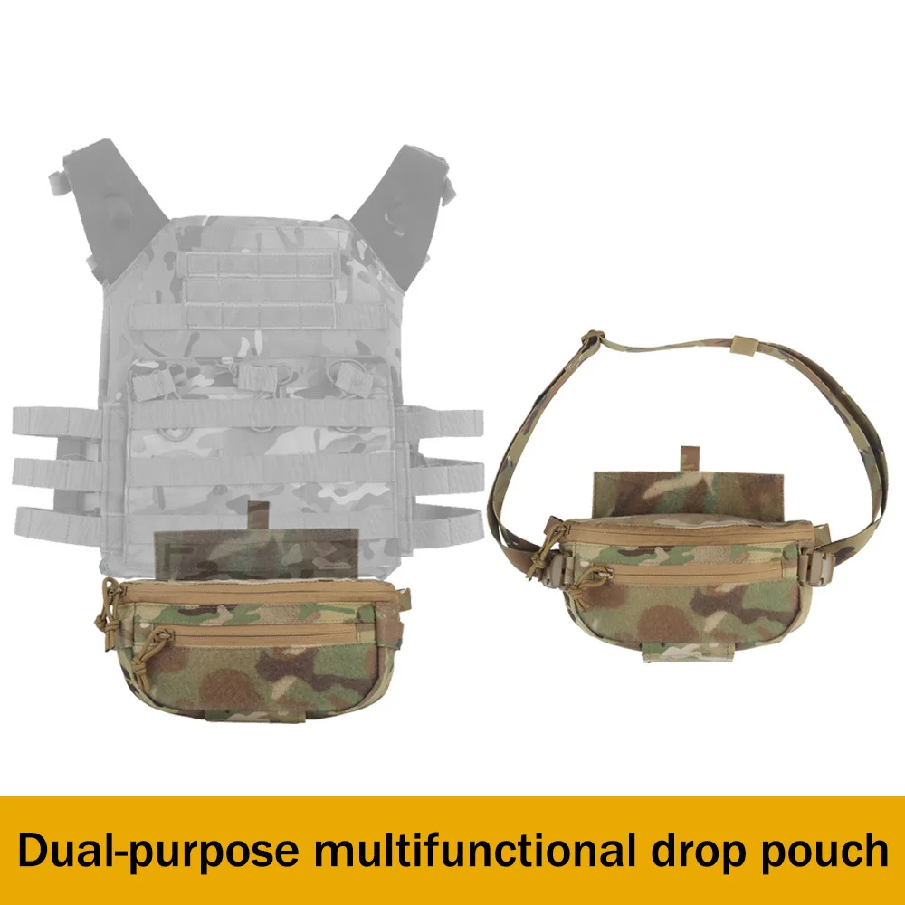 Bolsa de suspensión táctica, paquete colgante Abdominal compacto, bolso de hombro de liberación rápida, integra chaleco, portador de placa Airsoft - imagen 2