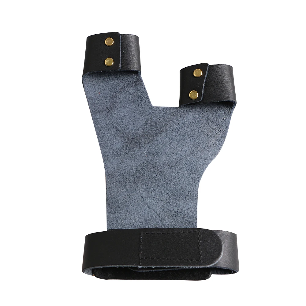 Protector de mano izquierda/derecha de cuero de vaca, guante de tiro con arco, tradicional - imagen 5