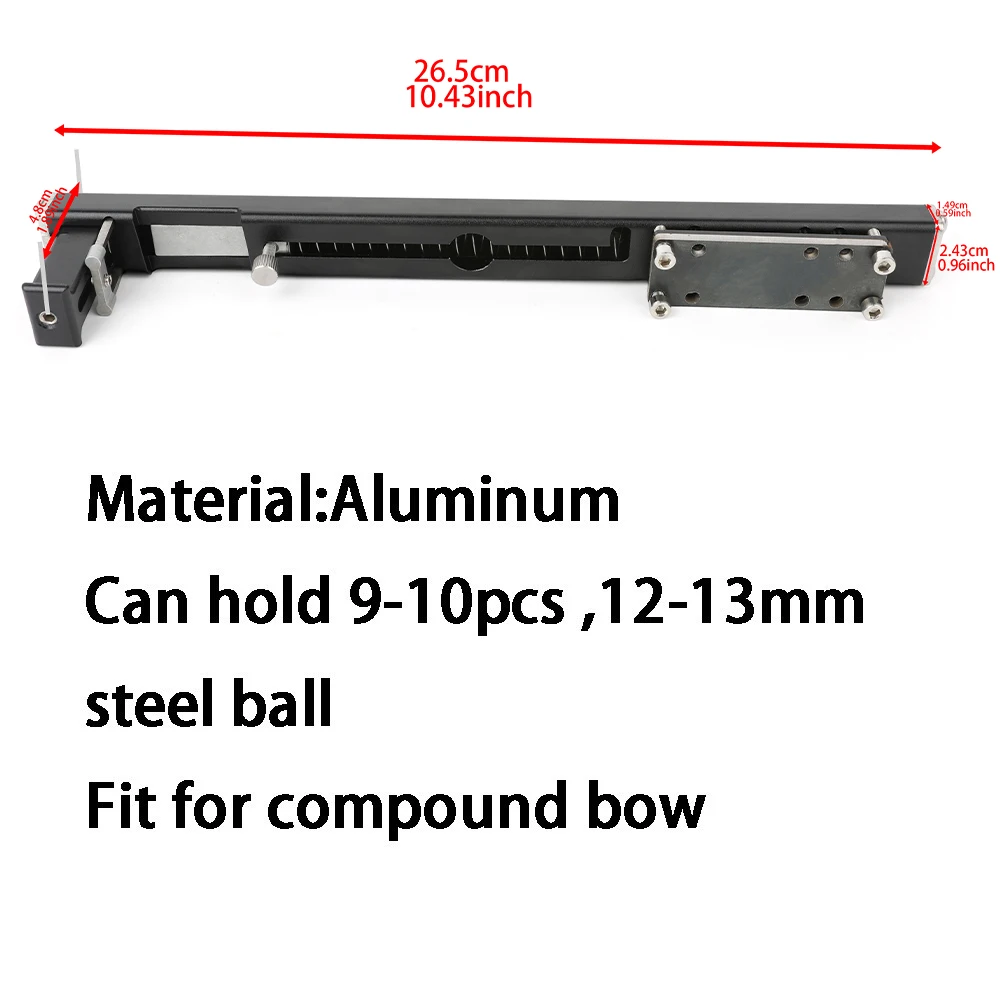 Herramienta de bola de instalación rápida de aluminio, lanzador de arco compuesto de doble uso, bola de acero de 12-13mm para arco, caza, tiro con arco - imagen 5