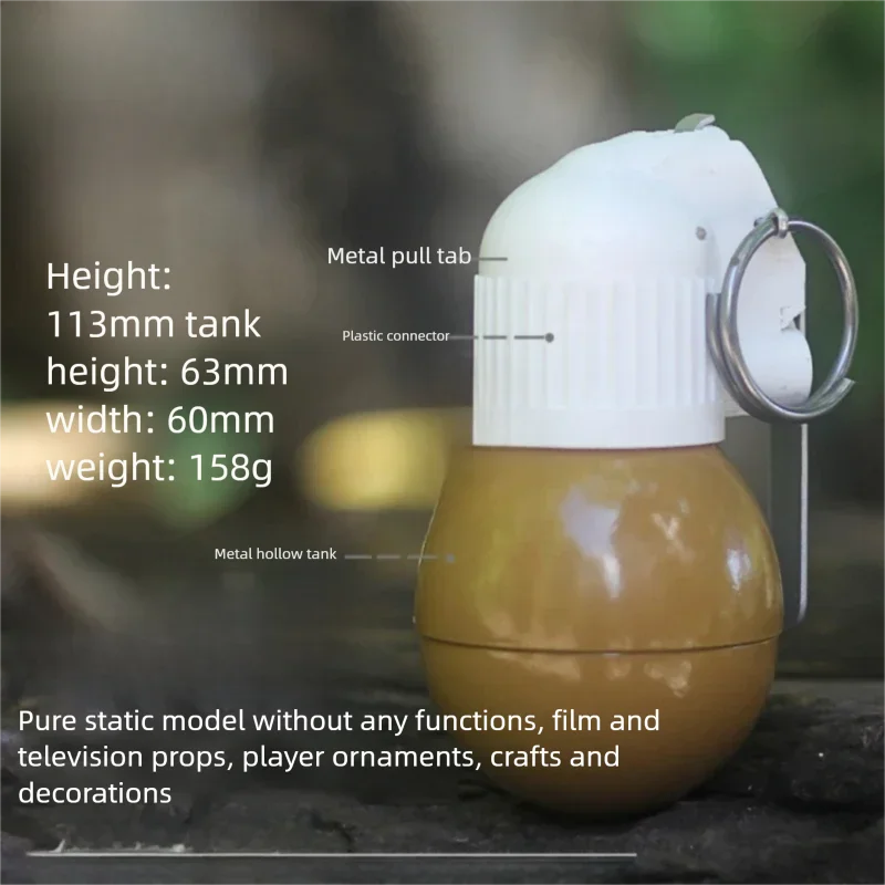 Modelo de granada RGN de metal CNC, accesorio táctico estático no funcional, pieza de juego de películas, artículo artesanal, regalo de cumpleaños - imagen 2