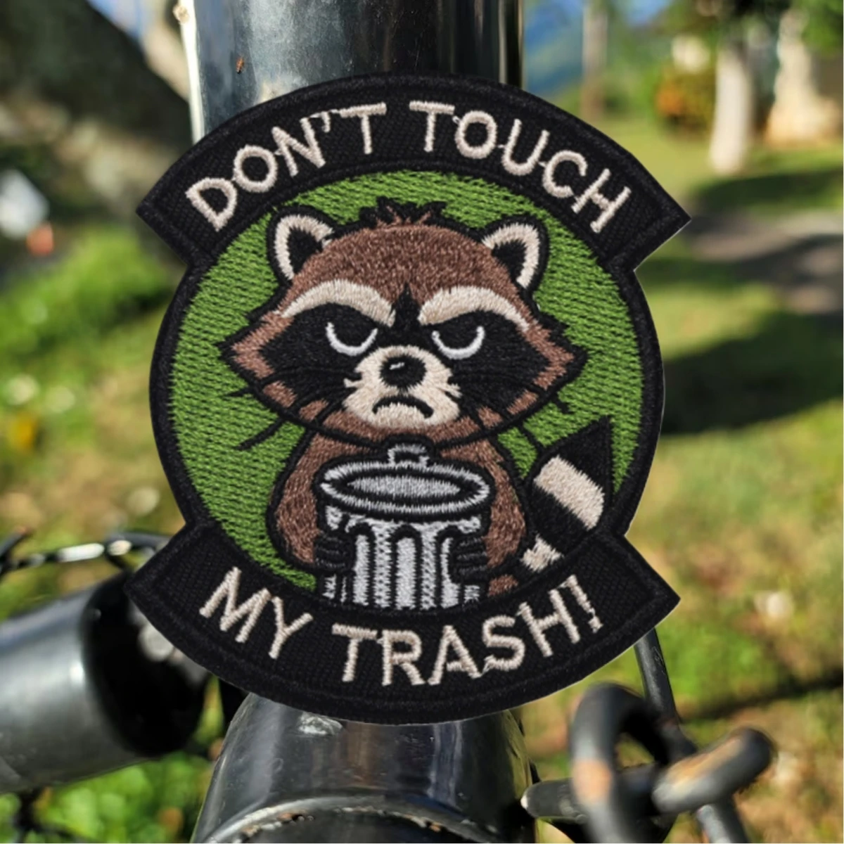 No toca a mi moral, parche táctico de mapache, brazalete militar, parches de gancho bordados para ropa, pegatina para mochila