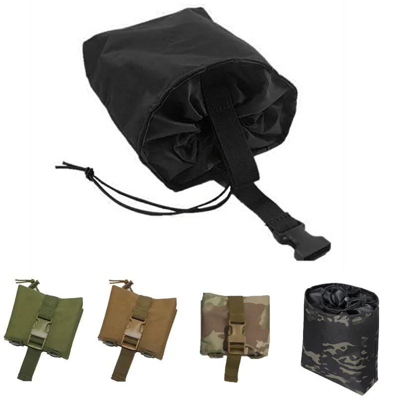 Sistema Molle al aire libre, bolsa táctica de caza para revistas, bolsa de caída, riñonera reciclada, bolsas de munición EDC, bolsa de accesorios para pistola Airsoft - imagen 3