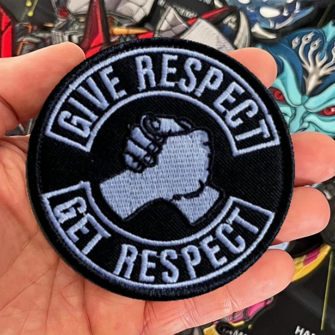 Dar Respect-Get Respect Morale parche táctico insignia militar gancho bordado y bucles para ropa mochila pegatina - imagen 2