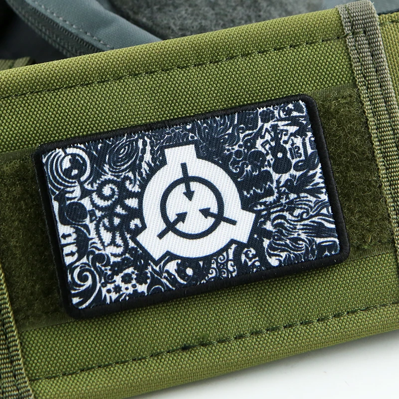 Brazalete rectangular táctico con impresión de parche de base SCP para decoración de mochila de ropa - imagen 2