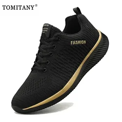 Zapatos de hombre 2025, nuevos zapatos informales transpirables de malla para hombre, mocasines ligeros antideslizantes cómodos, zapatillas para correr para hombre, talla de zapatillas 35-50