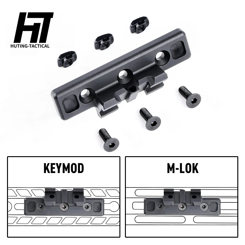 Linterna táctica M300 M600, Base de montaje adaptable Offset, compatible con KeyMod Mlok Rail, accesorios de Base de montaje de luz de explorador de caza Surfire - imagen 3