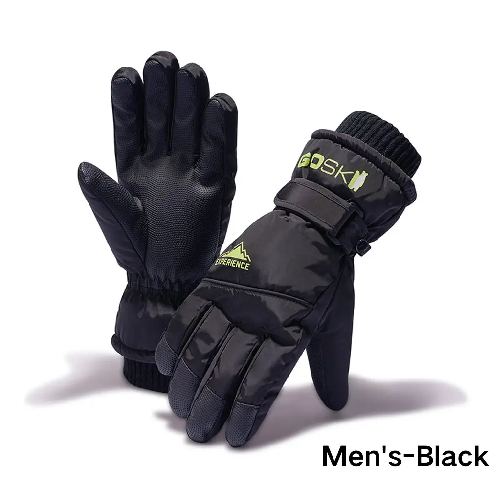Guantes de esquí para hombre y mujer, manoplas cálidas y de terciopelo para ciclismo en coche eléctrico, pantalla táctil, resistentes al agua, antideslizantes y fríos, Invierno - imagen 4
