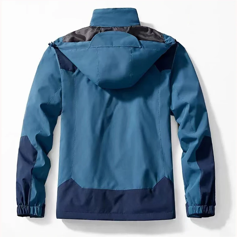 Abrigo con capucha para hombre, impermeable, transpirable, desmontable, de lana, senderismo, Camping, senderismo, escalada, esquí, chaqueta deportiva de invierno 3 en 1 - imagen 5