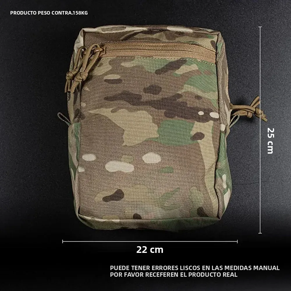 Bolsa táctica GP, paquete de utilidad de uso General alto, Molle cortada con láser, gafas de visión nocturna, almacenamiento, Panel trasero, accesorios de caza - imagen 2
