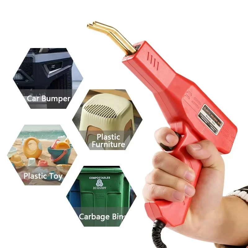 Soldador para grapas de plástico, máquina de reparación de PVC, herramientas de reparación de parachoques de coche, grapadora caliente, pistola soldadora de plástico, máquina de soldadura - imagen 4