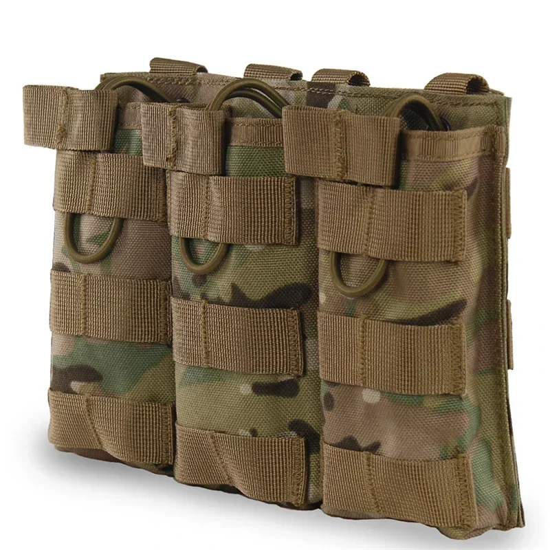 ERQYGRA bolsa táctica Triple bolsa de almacenamiento de revistas sistema Molle funda caza Paintball accesorios tiro al aire libre portátil - imagen 2