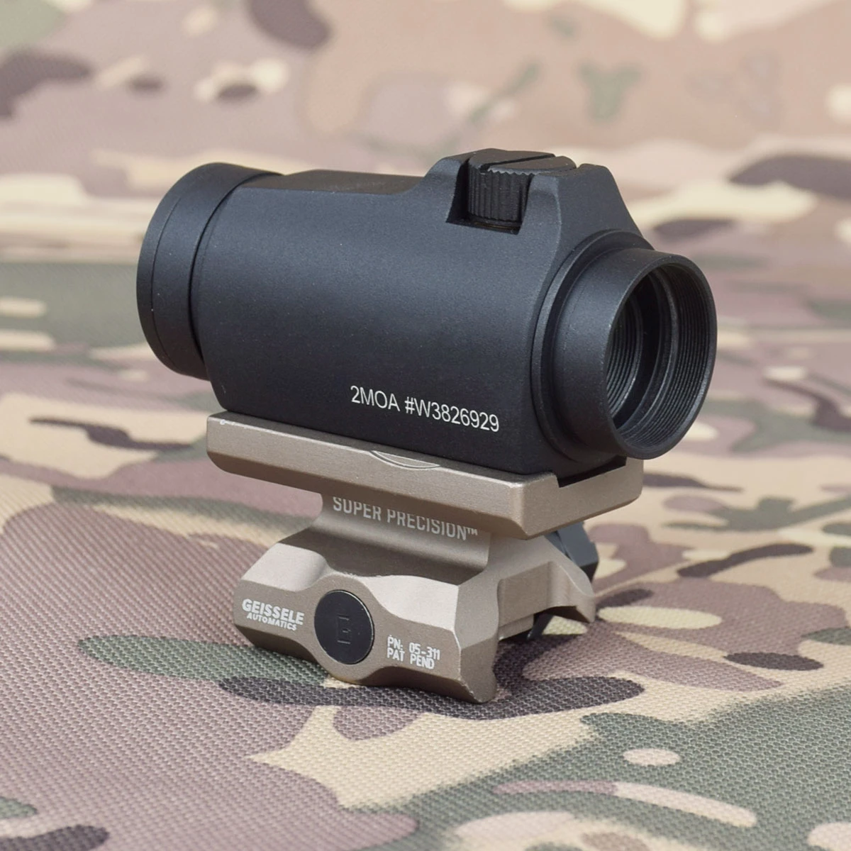 GEISSELE-mira telescópica táctica de Metal para Airsoft T01 T02, visor de punto rojo, soporte rápido óptico, Riel de 20mm - imagen 3