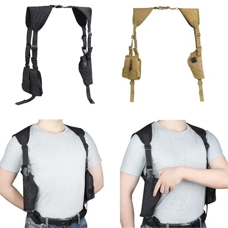 Fundas tácticas ocultas, bolsas para pistola de doble revista oculta, funda para pistola sigilosa para axilas, accesorios de caza y tiro - imagen 3
