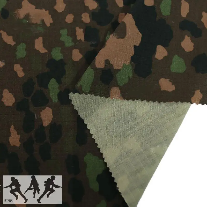Tela táctica DOT44 de camuflaje alemán, tela a cuadros de algodón y nailon, transpirable y resistente a roturas, ropa táctica - imagen 5