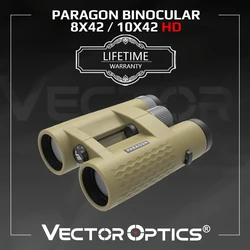 Prismáticos Vector Optics Paragon 8x42/10x42 HD Alta Definición, Ligeros y Compactos para la Observación de Aves al Aire Libre, Observación y Caza.