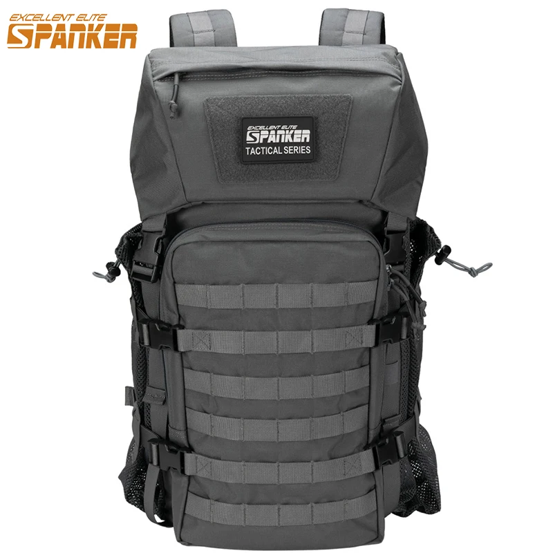 Mochila táctica 40L 500D Nylon mochila para senderismo al aire libre Molle paquete de asalto Camping viaje pesca hombres mochila portabotellas