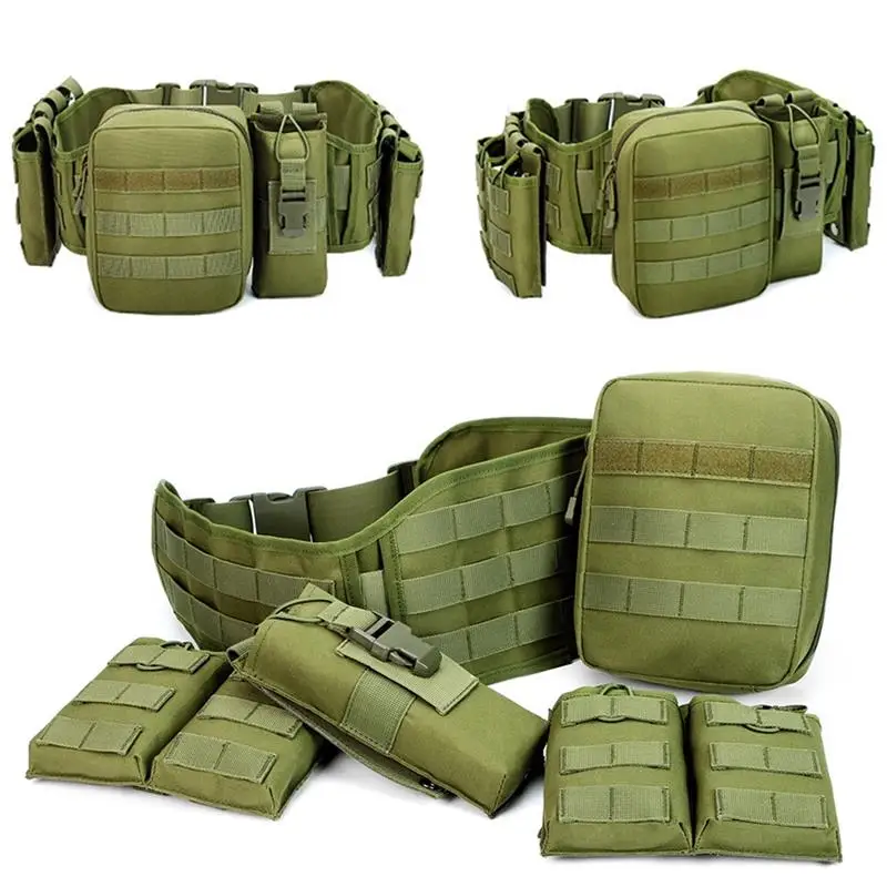Cinturón táctico con bolsa GP, bolsa Mag y bolsa de Radio, cinturón de servicio de caza Multicam Molle Airsoft, conjunto de cinturón militar ajustable - imagen 2