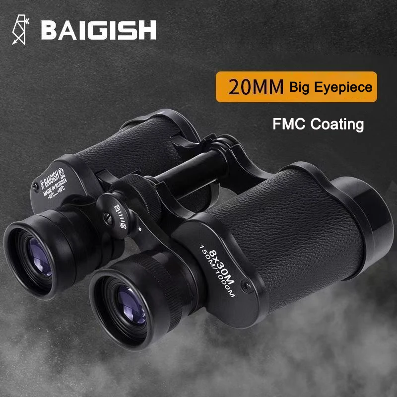 Binoculares Baigish 8X30 HD, telescopio de vidrio recubierto de Ultra alta definición, compacto, resistente al agua, para observación de aves, caza, vida silvestre - imagen 5