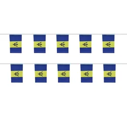 Banderines tropicales Barbados – Decoración festiva 14x21cm