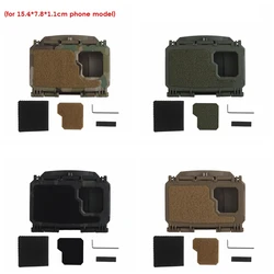 Caja de engranaje crítico de 15,4x7,8x1,1 cm, abrazadera de teléfono integrada, ventana de visualización para aparejo de pecho Compatible con teléfonos inteligentes