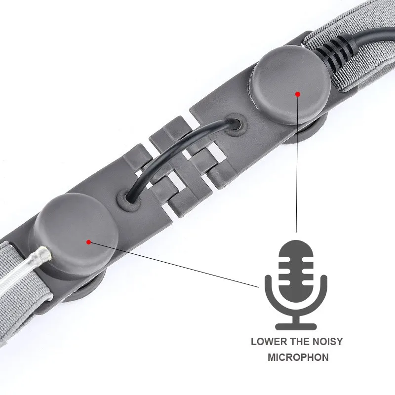 Auriculares de micrófono táctico de garganta para el cuello, auriculares de micrófono laríngeo con U94 PTT Fit Kenwood BaoFeng UV-5R UV-5X UV-82 - imagen 4