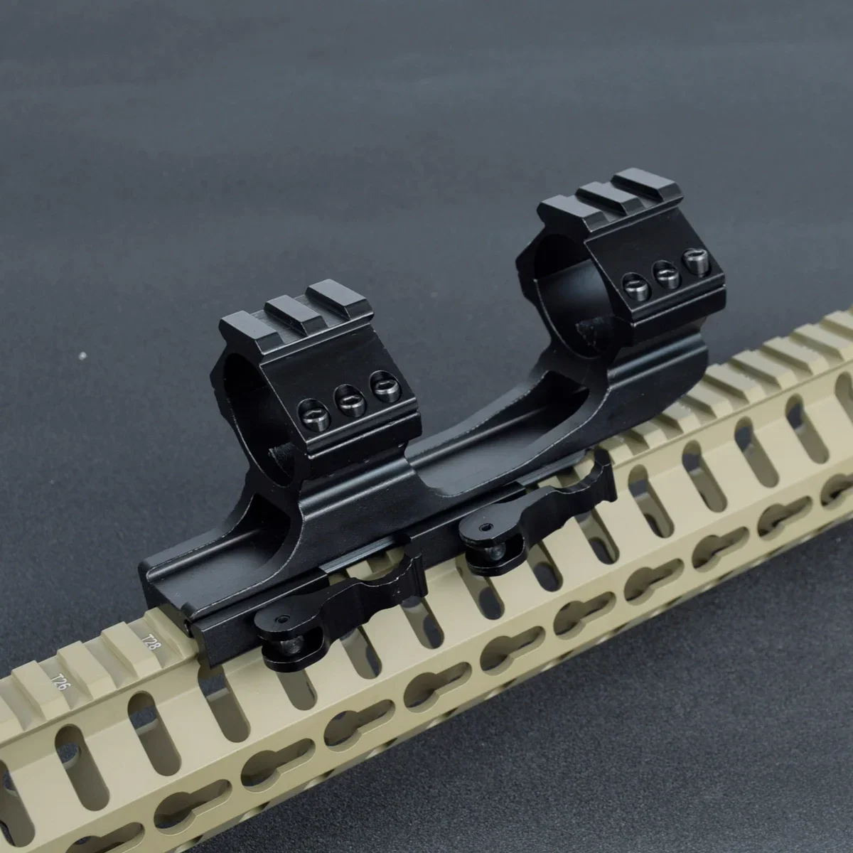 Montaje de alcance de una pieza de liberación rápida, 25,4mm/30mm, anillos duales, voladizo Picatinny QD, soporte Ar15 Ak 47 para caza - imagen 3