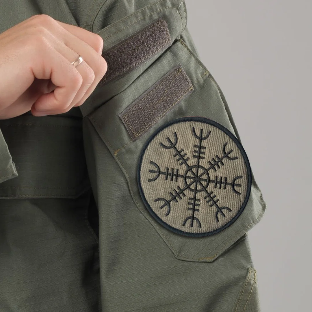 Parches tácticos de moral de brújula para ropa, parche bordado con gancho y bucle, insignia militar, brazalete, pegatinas para mochila