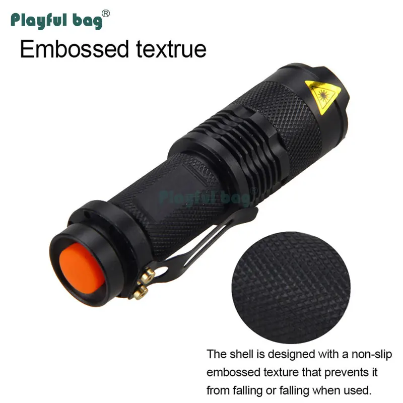 SK68 Mini linterna de luz fuerte rojo blanco verde azul Zoom telescópico LED enfoque al aire libre táctica EDC antorcha NA28 - imagen 4