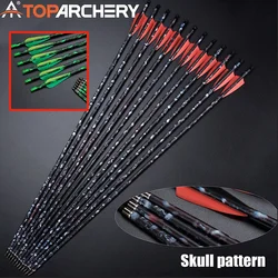 TOPARCHERY Flechas carbono camuflaje para arco recurvo y compuesto
