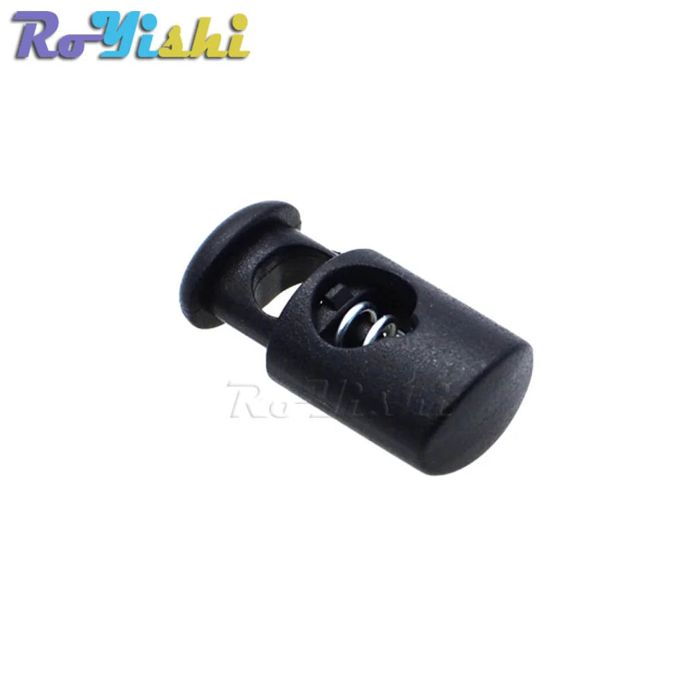 Tapón de bloqueo de cable, Clip de palanca de plástico para accesorios de ropa, color negro, 25 unids/paquete - imagen 3