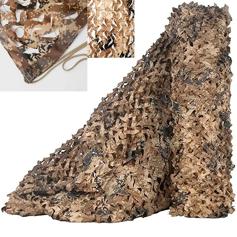 Red de camuflaje con parasol de malla, Red de camuflaje, toldo, valla del ejército, Camping al aire libre, jardín, caza, desierto - imagen 5