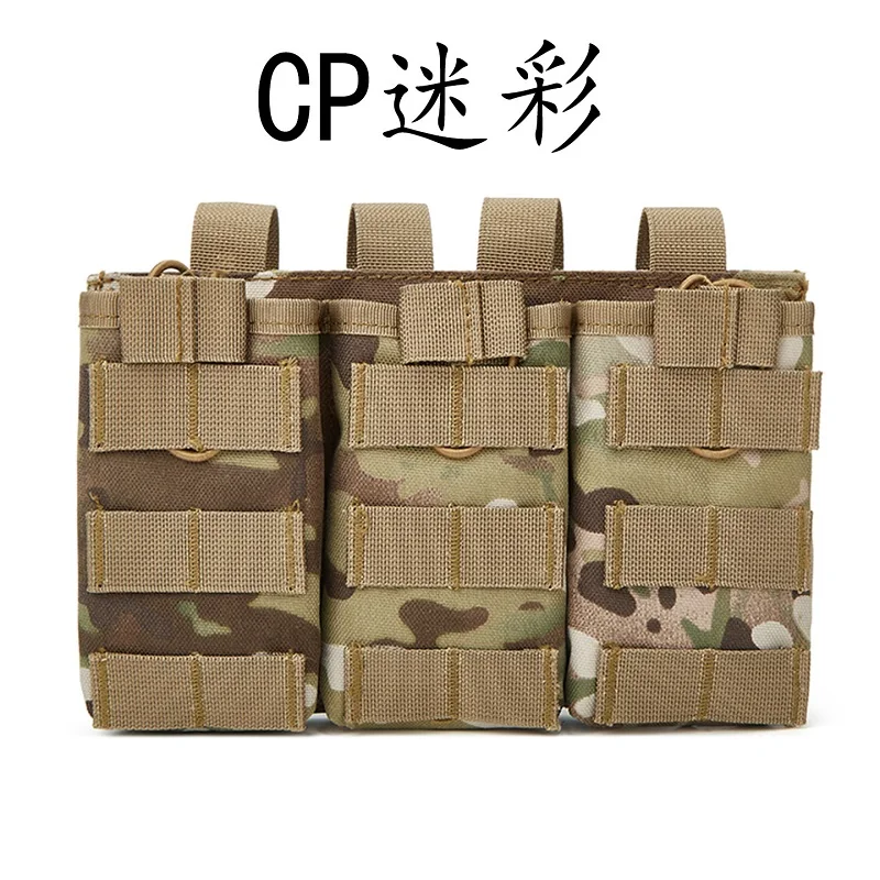 Bolsa MOLLE triple militar resistente para cargadores 5.56 y 7.62 mm - imagen 3