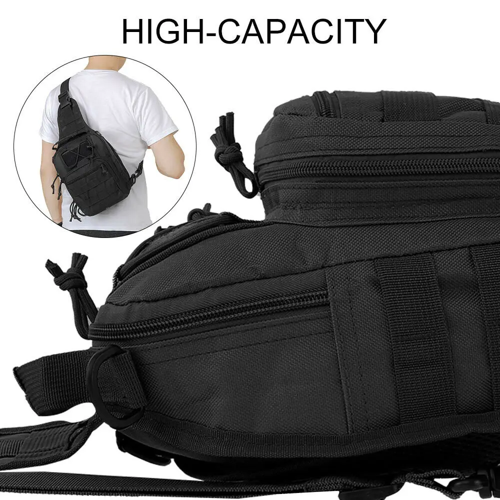 Bolso cruzado impermeable para hombre, pequeño bolso de pecho, para deportes al aire libre, ciclismo, bolso de camuflaje - imagen 4