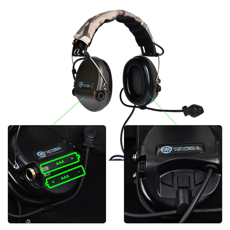 WADSN Sordin MSA auriculares tácticos con ANC para walkie Airsoft - imagen 4