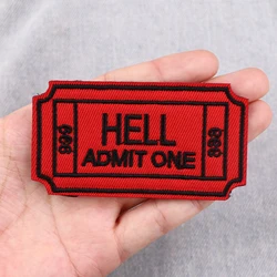 Parche bordado entradas rojas – Insignia táctica para coser chaqueta
