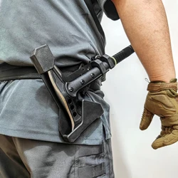 Funda táctica MOLLE rápida para hacha con cordón elástico