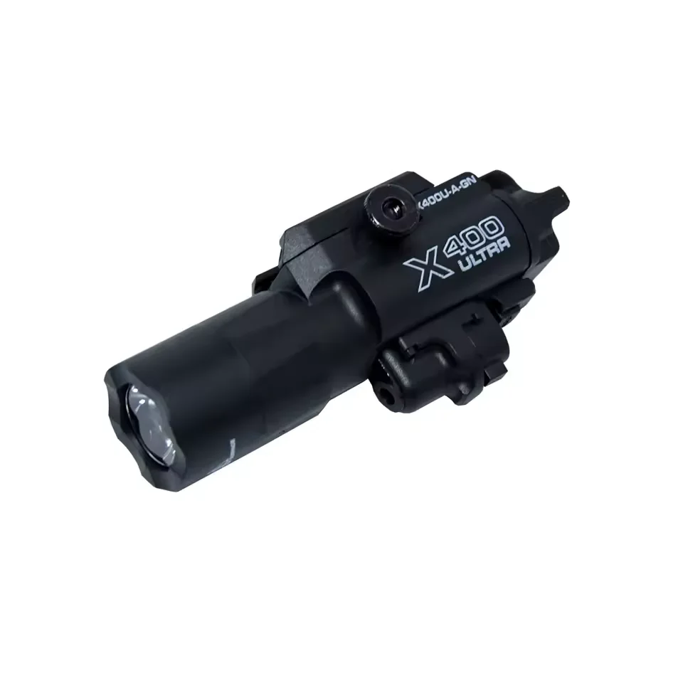 ‌ Linterna LED serie X400U: luz táctica de pistola de explorador Airsoft para caza, diseño colgante de nailon