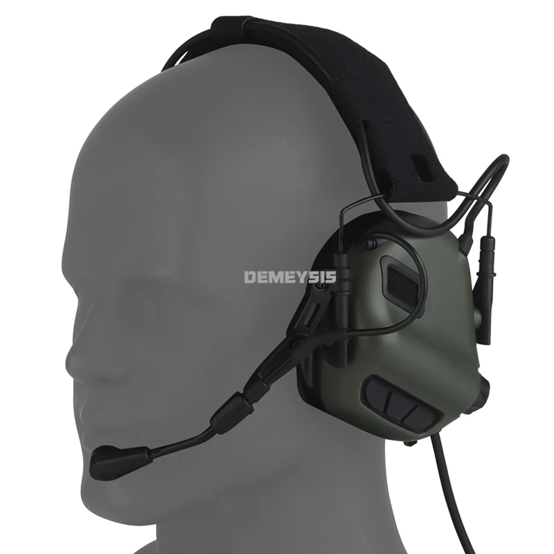 Orejera con reducción de ruido para disparar, auriculares tácticos de caza con sonido para recoger comunicación, auriculares de combate Airsoft CS Paintball - imagen 3