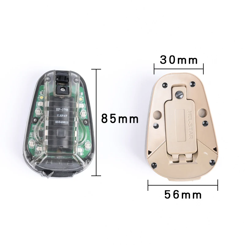 WADSN lámpara de mariquita impermeable, luz Flash de seguridad táctica de supervivencia, luz estroboscópica de casco rápido para acampar, herramienta de supervivencia de caza - imagen 4