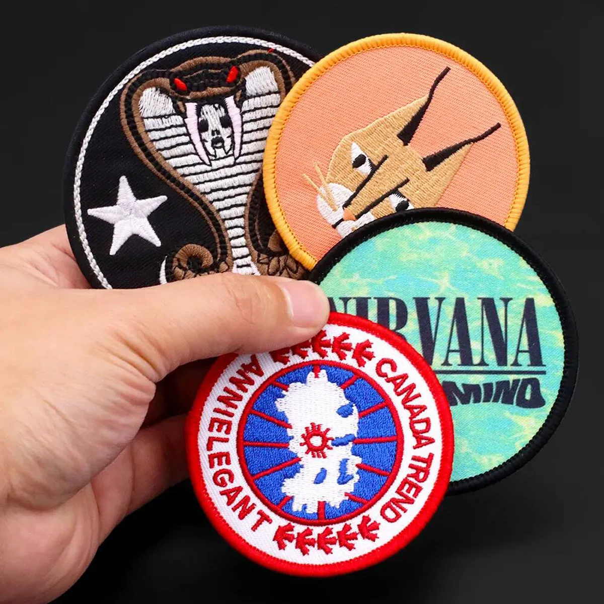 Parches bordados personalizados, parches de chenilla para planchar, costura para ropa, apliques personalizados, tejido de PVC, bricolaje profesional personalizado - imagen 3