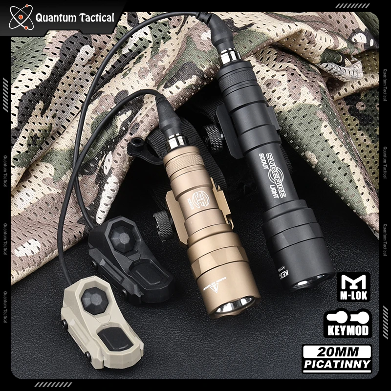 WADSN Surefir M600U linterna táctica M300C unidad de luz de explorador Axon interruptor de Control de presión de doble función equipo de caza - imagen 4